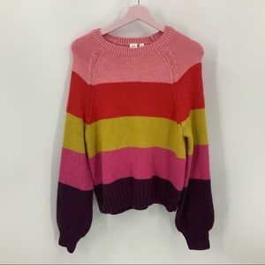 Gap colorful Striped Wool Blend Sweater M